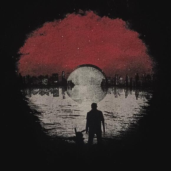 Pokemon - Detective Pikachu Pokeball Graphic Tee - Mens Large (L) Black T-Shirt - Picture 2 of 3